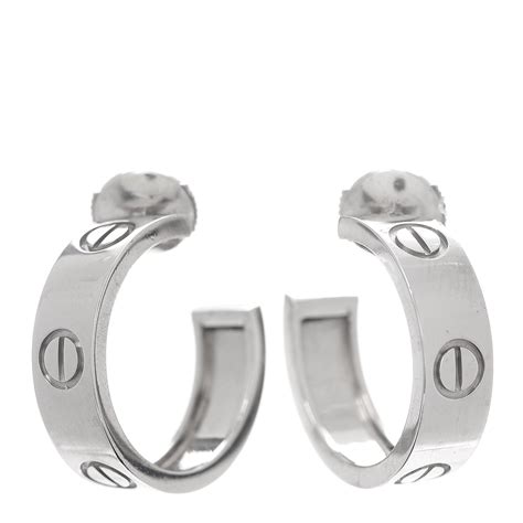 cartier white gold earrings.